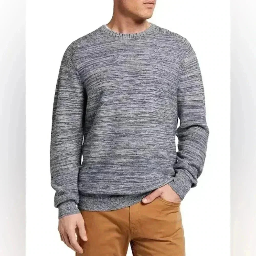 Peter Millar Men’s Crown Cool Crewneck Merino Wool Sweater Size Medium Navy‎